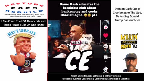 Damon Dash Cooks Charlamagne Tha God, Defending Trump's Lawful Bankruptcies