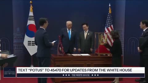 🚨 @POTUS is awarded South Korea’s Highest Honor, the Grand Order of Mugunghwa 🇺🇸🇰🇷