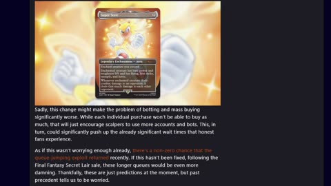 Sonic secret lair will be harder to scalp?