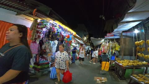 Evening Visit to Zapanta Street in Manila City in the Philippines