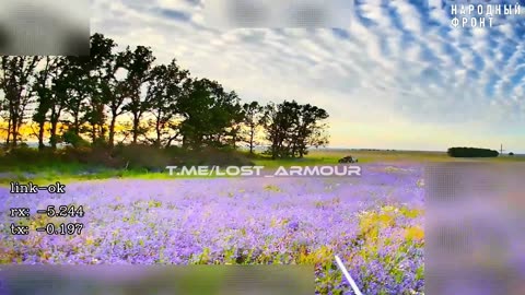 🚙🌼 Ukraine Russia War | Russian Vehicle Moves Through Field of Flowers Amid Conflict | RCF