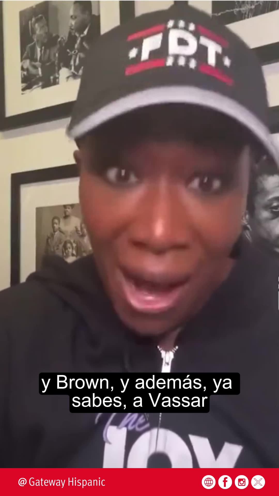 Joy Reid admits to being DEI while wearing a "Fck Donald Trump" hat