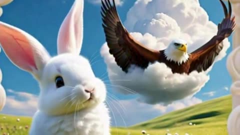 Rabbit and Eagle Friendship