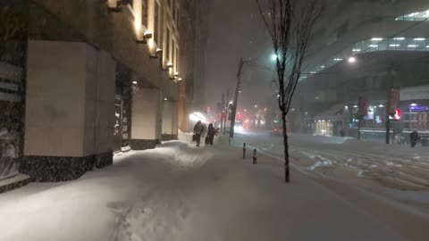 【4K】Toronto Bigest Winter Storm Walk ❄️ Downtown Toronto Canada 🇨🇦