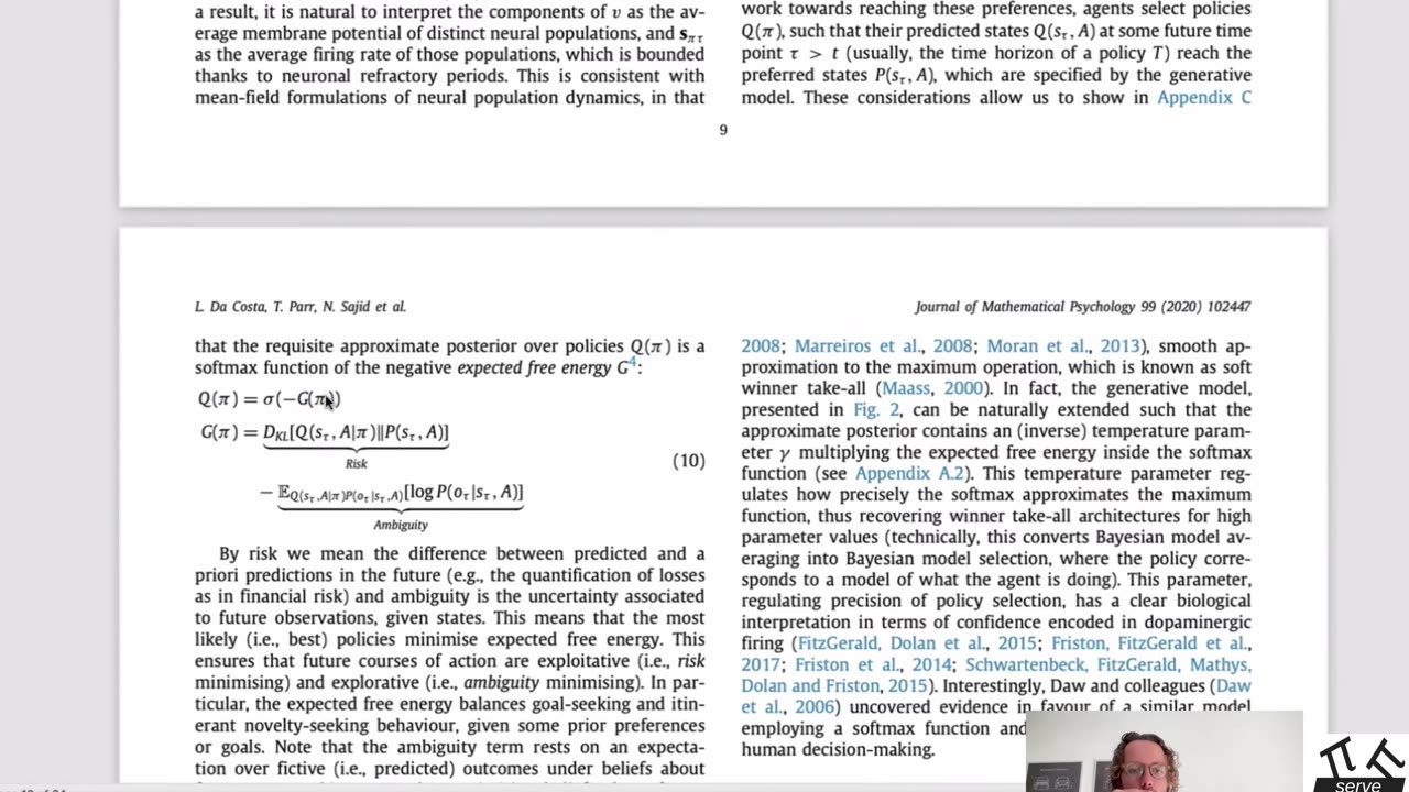 ActInf MathStream 014.1 ~ Jesse van Oostrum: A concise mathematical description of active inference