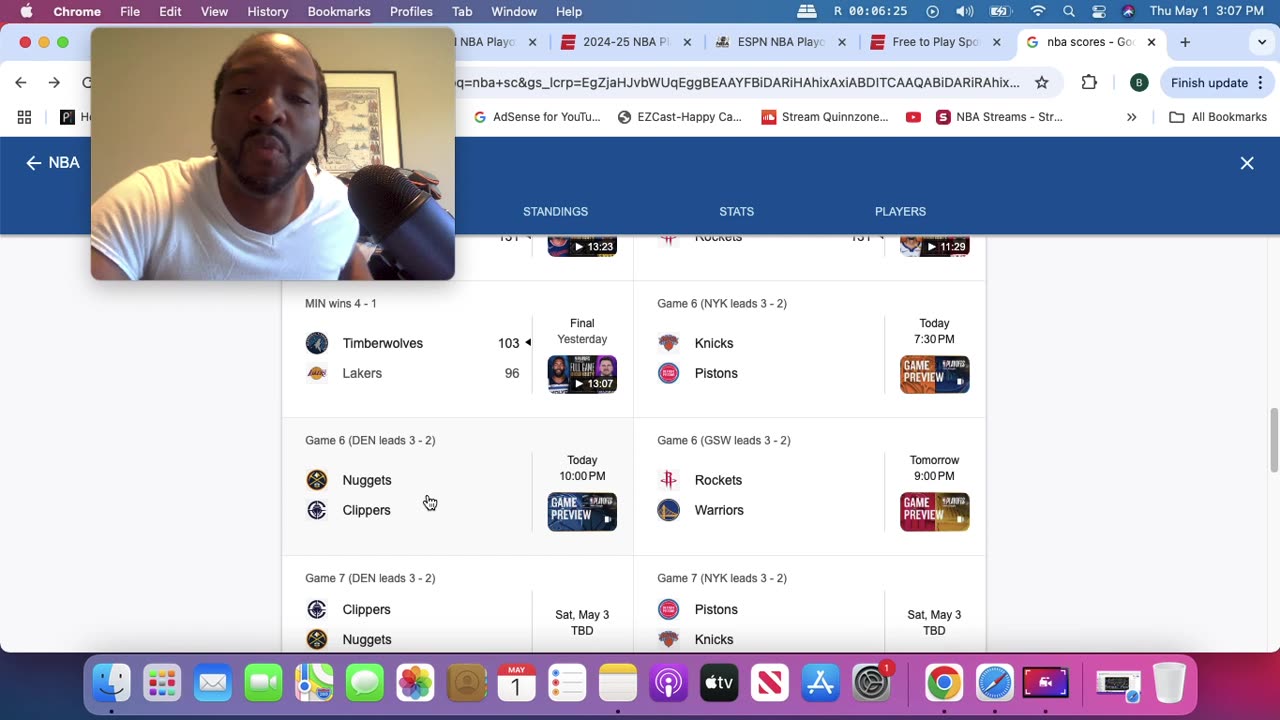 NBA playoffs game 6 picks Det vs NYK Den vs Lac rant