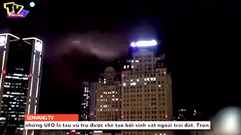 Octagonal UFO captured on the news in Vietnam