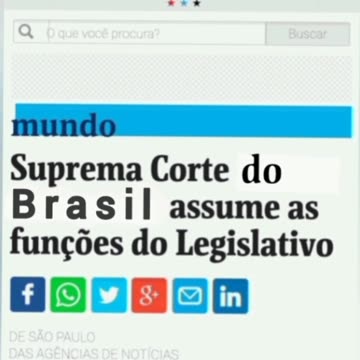 DITADURA: SUPREMA CÔRTE DO BRASIL ASSUME FUNÇÕES DO LEGISLATIVO. 2025/07/16