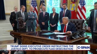 POTUS: “You burn a flag, you get one year in jail.”