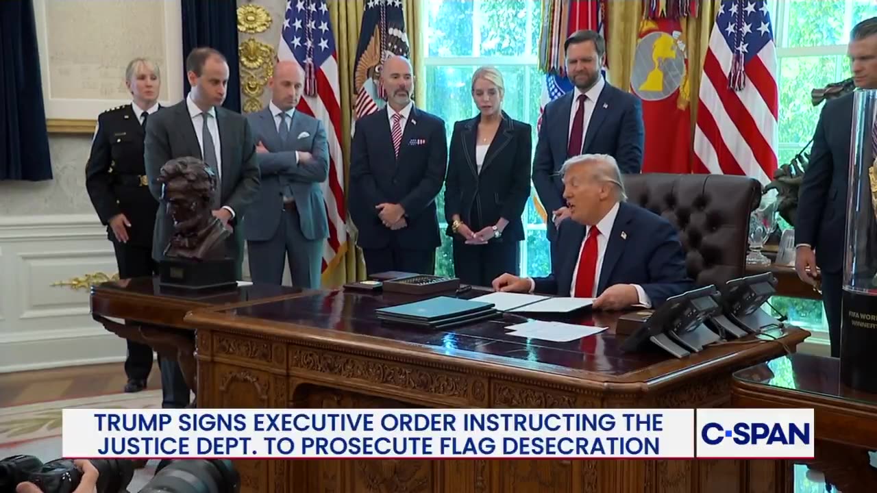 POTUS: “You burn a flag, you get one year in jail.”