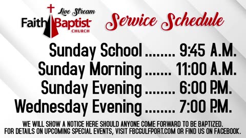 Sunday Evening Service | 11/23/2025 | Faith Baptist Church
