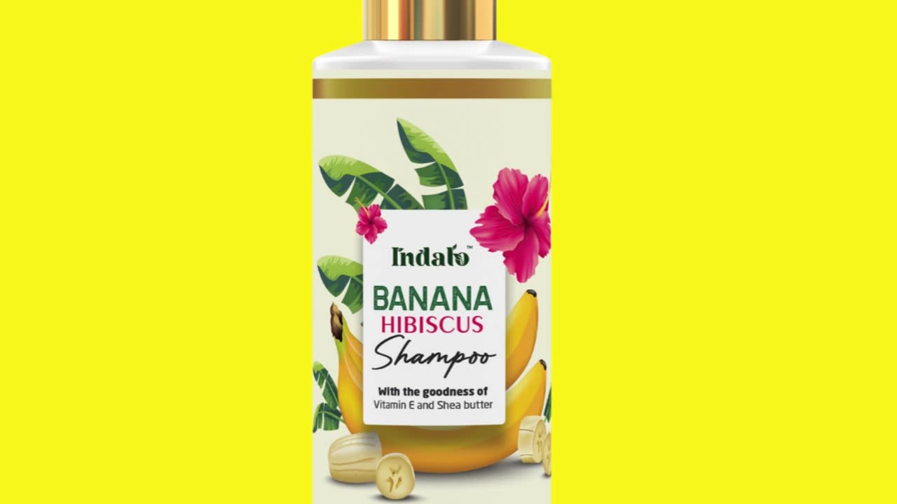 "Banana Hibiscus Bliss: Natural Banana Shampoo for Smooth, Shiny Hair"