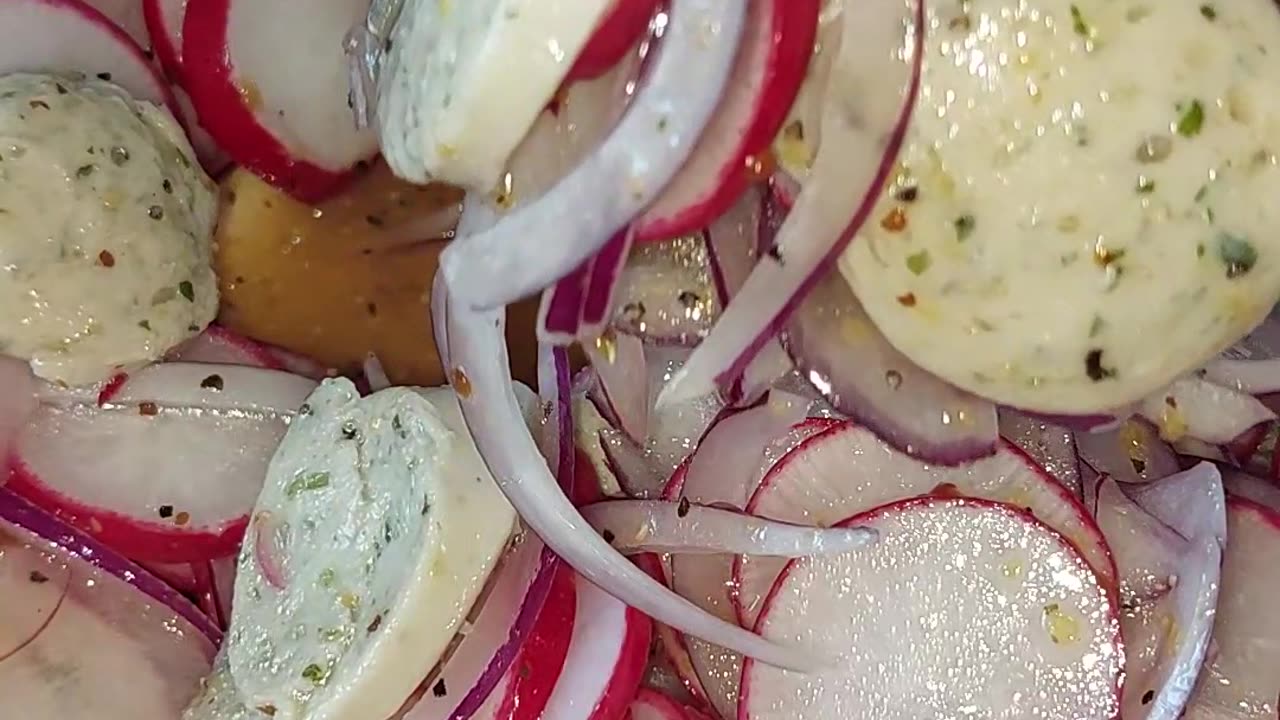 German Summer Salad with White Sausage & Radish