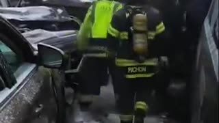 About 50 vehicles were involved in a massive crash in the United States