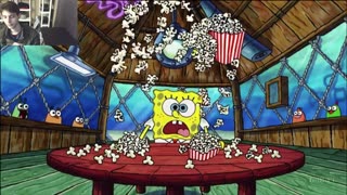 Outtake #3107 Of SpongeBob SquarePants Attempts Popcorn Eating Challenge Fake Funny Parody Animated