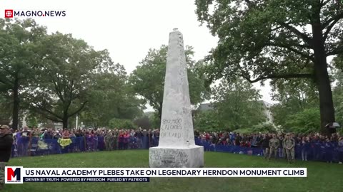 US Naval Academy Plebes to Replace Dixie Hat in Greased Obelix Climb [LIVE]