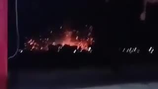 Reports from Syria about a large explosion at an ammunition depot in the Idlib area