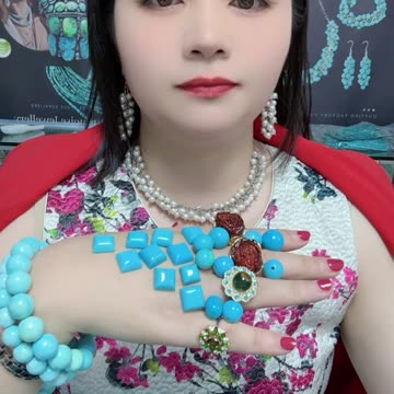 250606-11 Sleeping Beauty Turquoise Cabochon: Deep-Sea Stars Frozen on Fingertips