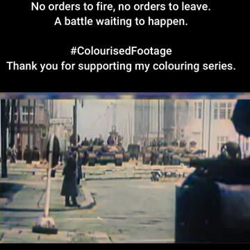 American and Soviet Tanks in Standoff #ColourisedHistory