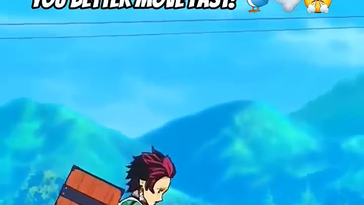 Sassy Crow’s running the clock! ⏰🐦 No rest for Tanjiro—GO GO GO! ⚔️🔥 #demonslayer #gaming #anime