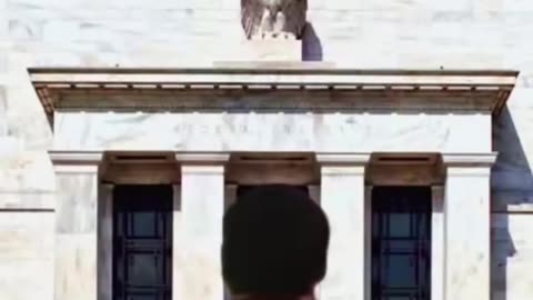 Trump walking up to the Federal Reserve...