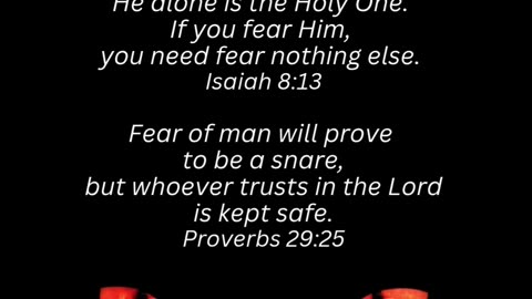Fear God, not Man