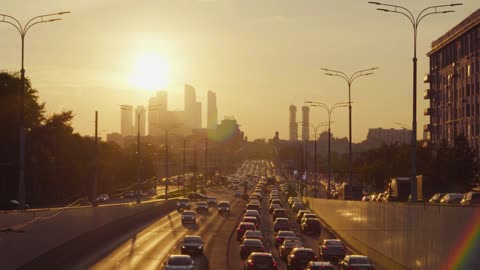 video illustration gratuite circulation en ville à Moscou