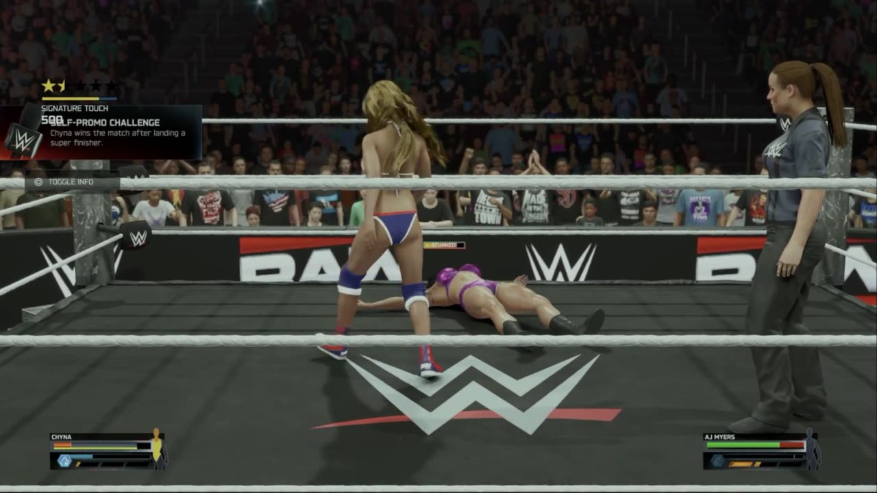 WWE 113 Chyna VS AJ Myers