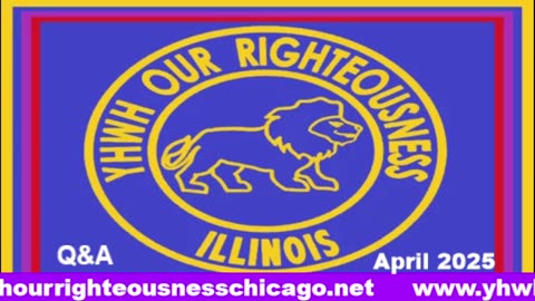 Sabbath with YHWH OUR RIGHTEOUSNESS Chicago [Saturday, May 31, 2025] 10:00 a.m. Central/11:00 a.m. Eastern (Jews are Edomites, descendants of Esau. Jews are not Yisraelites)