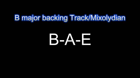 B major backing track for guitar. Major/Mixolydian