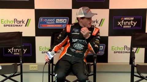 Focused Health 250 race winner Nick Sanchez post race press conference from Echopark Speedway