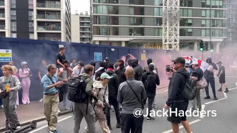Today the gov/police sent in a masked undercover mob to set off flairs...
