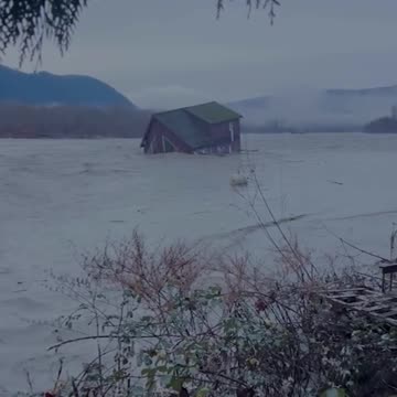 Video shows a house floating down the Nooksack River near Deming Washington on Dec. 11