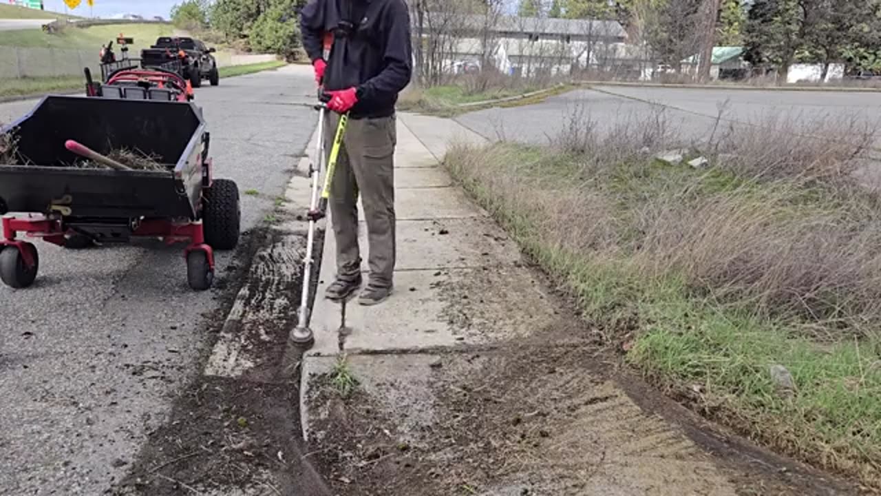 I Discovered A MOSS INFESTED Sidewalk And SCRAPED It Clean_part3