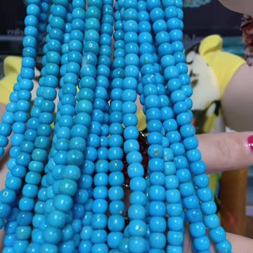 20250713-3 Natural Turquoise Bead String: Stringing the Whispers of Deep - Sea Elves