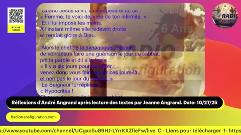 Réflexions d'André Angrand après lecture des textes par Jeanne Angrand. Date: 10/27/25