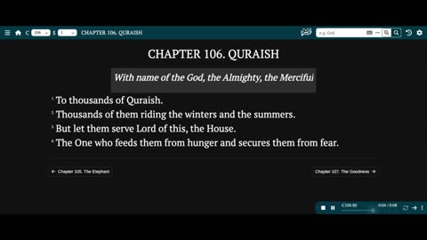 Chapter 106 Quran English 2025