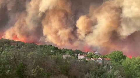 The fire in Aude, France is still completely out of control