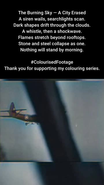 Massive Bombing Raid Over City #ColourisedHistory