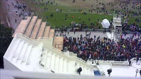 J6 Surveillance Footage: US Capitol West Side: Roof Camera 0943