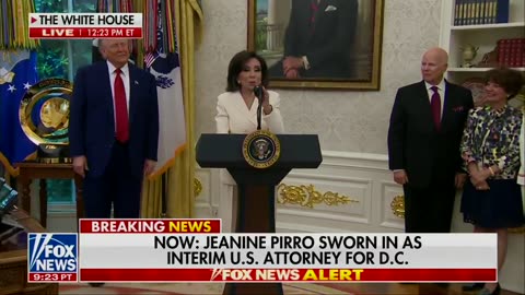 Jeanine Pirro Sworn in at the Oval Office as DC Attorney General