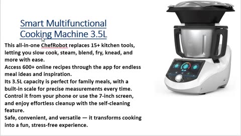 Smart Multifunctional Cooking Machine 3.5L