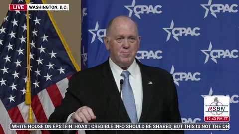 WATCH: Tom Homan Speaks at CPAC Summit Against Human Trafficking - 7/23/25