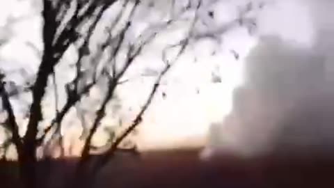 Russian Soldier Films Ukrainian Tank Passing Just Meters Away