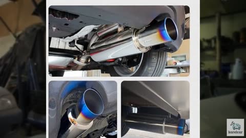EVIL ENERGY Exhaust Muffler,Stainless Steel Exhaust Tip,Universal 14.6" Length (