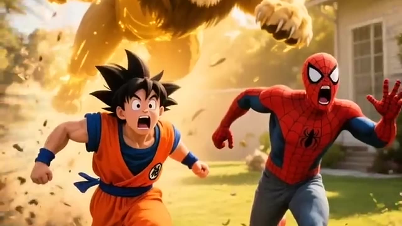 Naruto vs Goku & Spiderman?! With a Pet?!