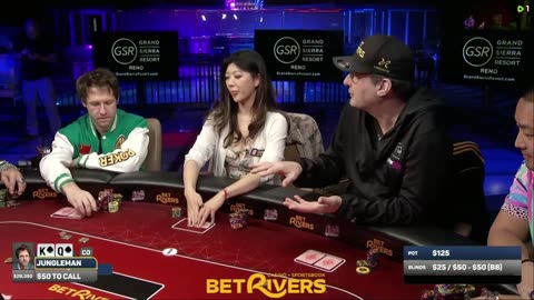 Phil Hellmuth, Jungleman, Xuan Liu, 3COIN ♦ Day 2♦ Livestream High Stakes Poker Cash Game