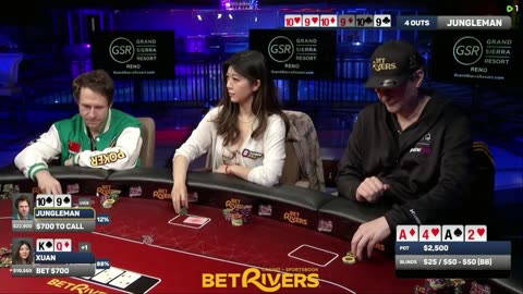 Phil Hellmuth, Jungleman, Xuan Liu, 3COIN ♦ Day 2♦ Livestream High Stakes Poker Cash Game
