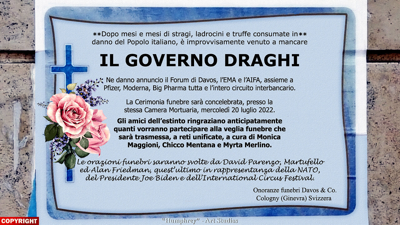 🎪CONTE, DRAGHI, SPERANZA🎪 E I SIERI GENICI SPERIMENTALI🎪 - “TUTTI A CASA?!... SI!! MA AI DOMICILIARI!!”/|😁😊😁|\ ⭐IL CUORE IMMACOLATO DELLA SANTISSIMA VERGINE MARIA TRIONFERÀ CON LA SANTA CHIESA CATTOLICA!!”|😇💖🙏|