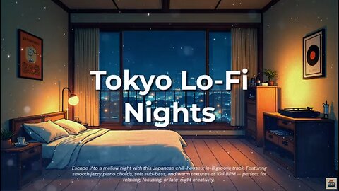 Japanese Chill-House x Lo-Fi Groove | Jazzy Night Instrumental for Relax, Focus & Study (104 BPM)